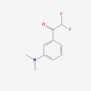 molecular formula C10H11F2NO B13596713 1-(3-Dimethylamino-phenyl)-2,2-difluoro-ethanone 