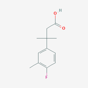 molecular formula C12H15FO2 B13596782 3-(4-Fluoro-3-methylphenyl)-3-methylbutanoic acid 
