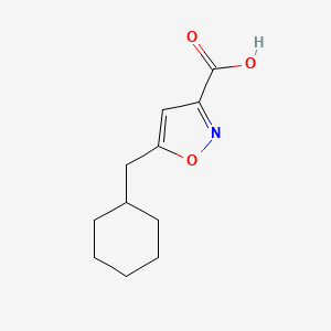 molecular formula C11H15NO3 B13596793 5-(Cyclohexylmethyl)-3-isoxazolecarboxylic acid 