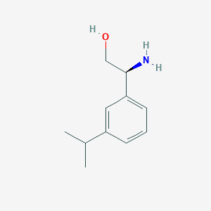 molecular formula C11H17NO B13596796 (s)-2-Amino-2-(3-isopropylphenyl)ethan-1-ol 