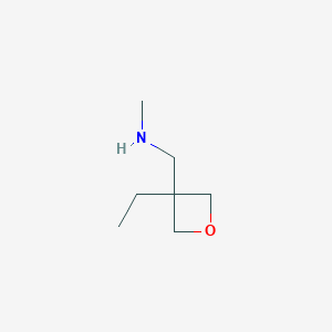molecular formula C7H15NO B13596799 3-ethyl-N-methyl-3-Oxetanemethanamine 