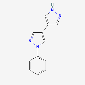 molecular formula C12H10N4 B1359681 1-phenyl-4-(1H-pyrazol-4-yl)-1H-pyrazole 