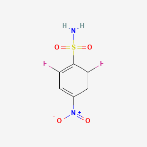 molecular formula C6H4F2N2O4S B13596820 2,6-Difluoro-4-nitrobenzenesulfonamide 