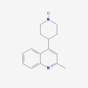 molecular formula C15H18N2 B13596847 2-Methyl-4-(piperidin-4-YL)quinoline 