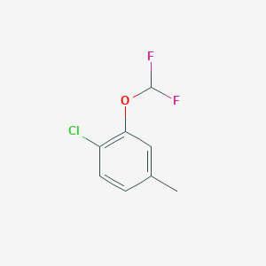 molecular formula C8H7ClF2O B1359687 1-Chloro-2-(difluoromethoxy)-4-methylbenzene CAS No. 1225665-64-4