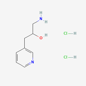 molecular formula C8H14Cl2N2O B13596894 1-Amino-3-(pyridin-3-yl)propan-2-oldihydrochloride 