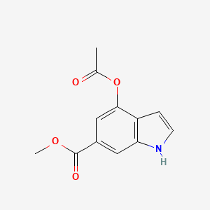 molecular formula C12H11NO4 B1359690 Methyl 4-acetoxy-1H-indole-6-carboxylate CAS No. 41123-14-2