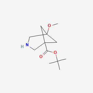 molecular formula C12H21NO3 B13596960 Tert-butyl 5-methoxy-3-azabicyclo[3.1.1]heptane-1-carboxylate 