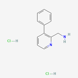 molecular formula C12H14Cl2N2 B13597047 1-(3-Phenylpyridin-2-yl)methanamine dihydrochloride 