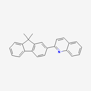 molecular formula C24H19N B1359709 2-(9,9-Dimethyl-9H-fluoren-2-YL)quinoline CAS No. 889750-37-2