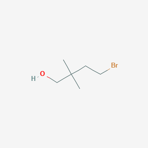 molecular formula C6H13BrO B13597119 4-Bromo-2,2-dimethylbutan-1-ol 