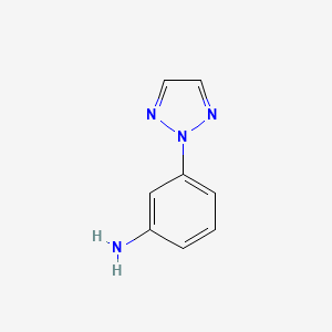 molecular formula C8H8N4 B1359725 3-(2H-1,2,3-Triazol-2-yl)aniline CAS No. 626248-56-4