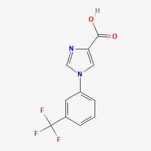 molecular formula C11H7F3N2O2 B1359726 1-[3-(Trifluoromethyl)phenyl]-1H-imidazole-4-carboxylic acid CAS No. 445302-16-9