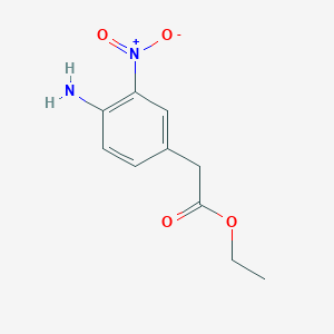 molecular formula C10H12N2O4 B1359731 Ethyl 2-(4-amino-3-nitrophenyl)acetate CAS No. 104126-70-7