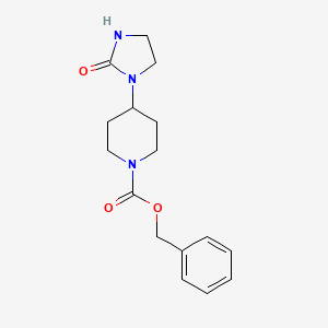 molecular formula C16H21N3O3 B1359735 Benzyl 4-(2-oxoimidazolidin-1-yl)piperidine-1-carboxylate CAS No. 72349-01-0