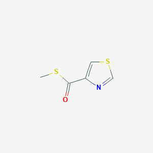 molecular formula C5H5NOS2 B1359755 S-Methyl thiazole-4-carbothioate CAS No. 913836-23-4