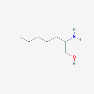 molecular formula C8H19NO B13597578 2-Amino-4-methylheptan-1-ol 