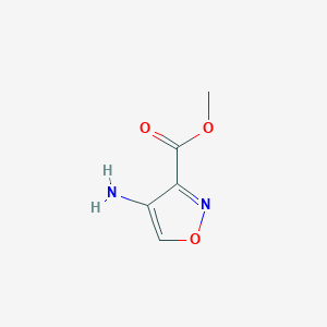 molecular formula C5H6N2O3 B13597610 Methyl 4-amino-1,2-oxazole-3-carboxylate 