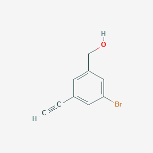 molecular formula C9H7BrO B13597617 (3-Bromo-5-ethynylphenyl)methanol 