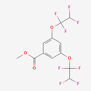 molecular formula C12H8F8O4 B13597624 Methyl3,5-bis(1,1,2,2-tetrafluoroethoxy)benzoate 