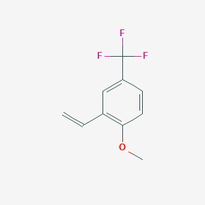 molecular formula C10H9F3O B13597631 1-Methoxy-4-(trifluoromethyl)-2-vinylbenzene 