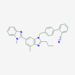molecular formula C33H29N5 B135979 2-Descarboxy-2-cyano Telmisartan CAS No. 144702-27-2