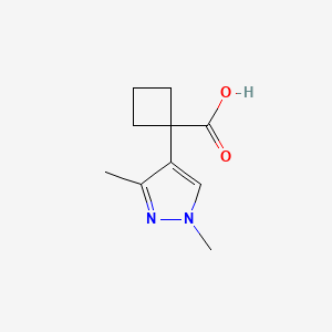 molecular formula C10H14N2O2 B13598023 1-(1,3-dimethyl-1H-pyrazol-4-yl)cyclobutane-1-carboxylic acid 