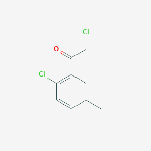 molecular formula C9H8Cl2O B13598026 2-Chloro-1-(2-chloro-5-methylphenyl)ethan-1-one CAS No. 68301-60-0