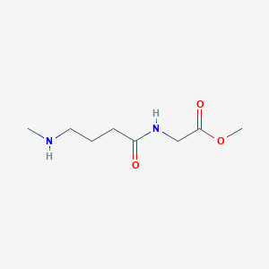 molecular formula C8H16N2O3 B13598028 Methyl (4-(methylamino)butanoyl)glycinate 