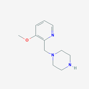 molecular formula C11H17N3O B13598077 2-(Piperazin-1-ylmethyl)pyridin-3-ol 