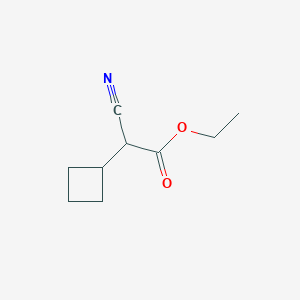 molecular formula C9H13NO2 B13598080 Ethyl2-cyano-2-cyclobutylacetate 