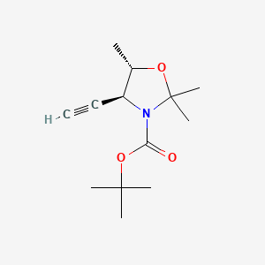 molecular formula C13H21NO3 B13598147 tert-butyl(4S,5S)-4-ethynyl-2,2,5-trimethyl-1,3-oxazolidine-3-carboxylate 