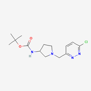 molecular formula C14H21ClN4O2 B13598162 Tert-butyl (1-((6-chloropyridazin-3-yl)methyl)pyrrolidin-3-yl)carbamate 