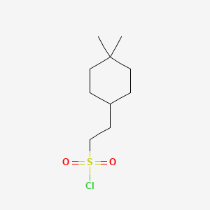 molecular formula C10H19ClO2S B13598215 2-(4,4-Dimethylcyclohexyl)ethane-1-sulfonylchloride 