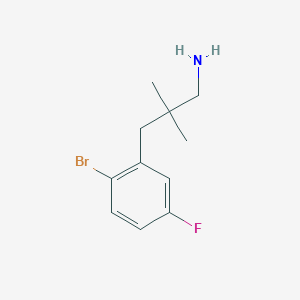 molecular formula C11H15BrFN B13598257 3-(2-Bromo-5-fluorophenyl)-2,2-dimethylpropan-1-amine 