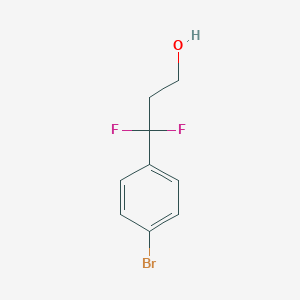 molecular formula C9H9BrF2O B13598297 3-(4-Bromophenyl)-3,3-difluoropropan-1-ol 