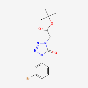 molecular formula C13H15BrN4O3 B13598354 tert-butyl2-[4-(3-bromophenyl)-5-oxo-4,5-dihydro-1H-1,2,3,4-tetrazol-1-yl]acetate 