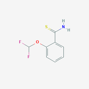 molecular formula C8H7F2NOS B13598535 2-(Difluoromethoxy)benzothioamide 