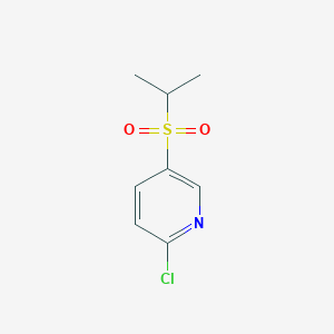 molecular formula C8H10ClNO2S B13598578 2-Chloro-5-(isopropylsulfonyl)pyridine 