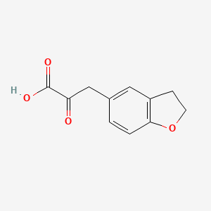 molecular formula C11H10O4 B13598617 3-(2,3-Dihydrobenzofuran-5-yl)-2-oxopropanoic acid 