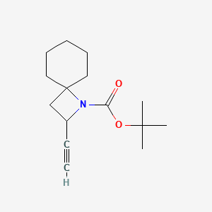 molecular formula C15H23NO2 B13598644 Tert-butyl2-ethynyl-1-azaspiro[3.5]nonane-1-carboxylate 