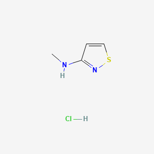 molecular formula C4H7ClN2S B13598666 N-methyl-1,2-thiazol-3-aminehydrochloride 