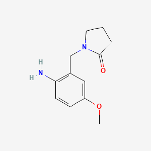 molecular formula C12H16N2O2 B1359872 1-(2-Amino-5-methoxybenzyl)pyrrolidin-2-one CAS No. 1071351-22-8