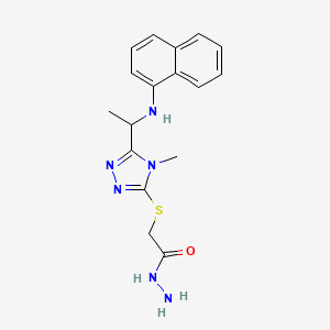 2-({4-methyl-5-[1-(1-naphthylamino)ethyl]-4H-1,2,4-triazol-3-yl}thio)acetohydrazide