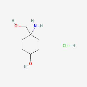 molecular formula C7H16ClNO2 B13598730 1-Amino-4-hydroxy-cyclohexanemethanol HCl 