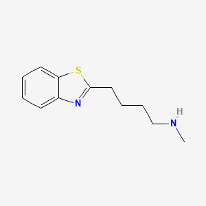 molecular formula C12H16N2S B13598769 4-(Benzo[d]thiazol-2-yl)-N-methylbutan-1-amine 