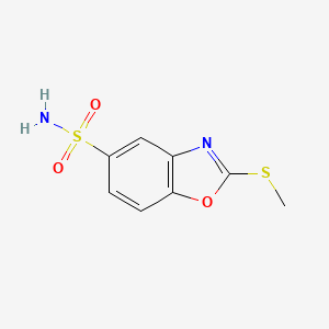 molecular formula C8H8N2O3S2 B1359877 2-(Methylthio)-1,3-benzoxazole-5-sulfonamide CAS No. 909854-52-0