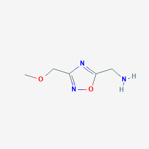 molecular formula C5H9N3O2 B1359879 (3-(Methoxymethyl)-1,2,4-oxadiazol-5-yl)methanamine CAS No. 915920-22-8