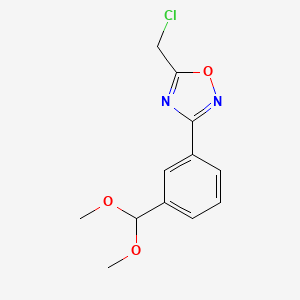 5-(Chloromethyl)-3-[3-(dimethoxymethyl)phenyl]-1,2,4-oxadiazole