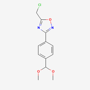 5-(Chloromethyl)-3-[4-(dimethoxymethyl)phenyl]-1,2,4-oxadiazole